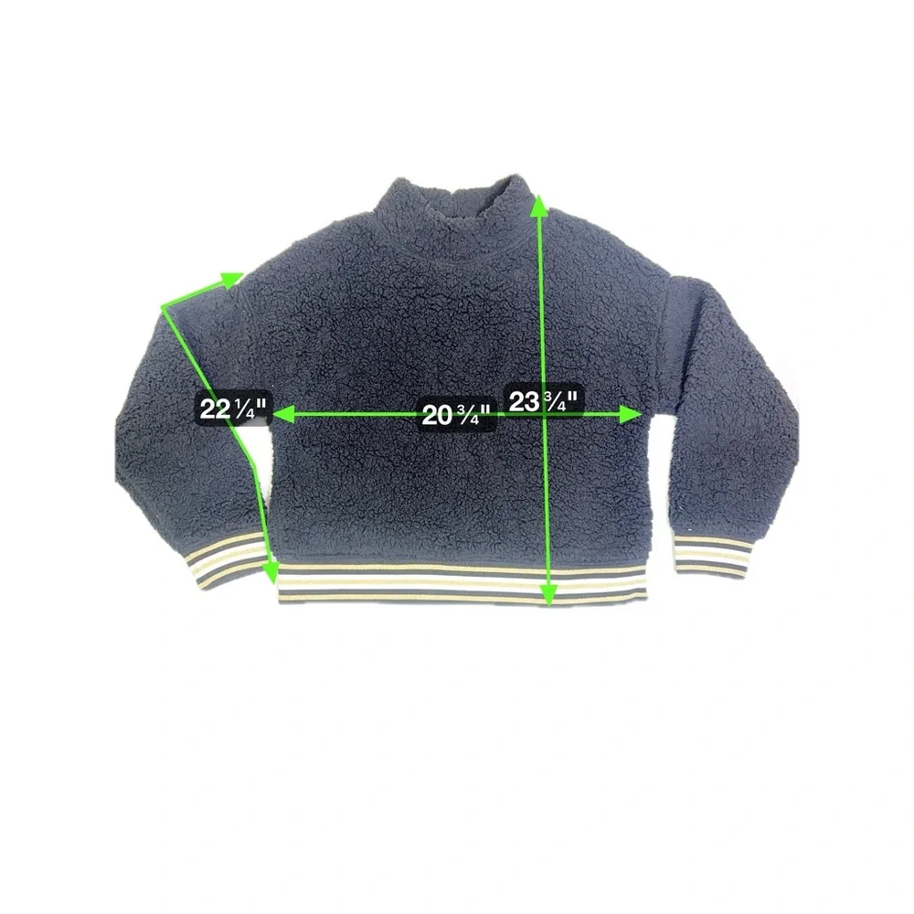 Nanette Lepore Black‎ Teddy Faux Shearling Cozy Pullover Sweater Size M